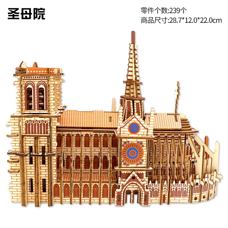 Wooden Boat Diy Assembled Model 3D Puzzle Children'S Handmade Entrepreneurial Puzzle Building Blocks Toys - Image 1